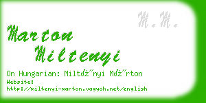 marton miltenyi business card